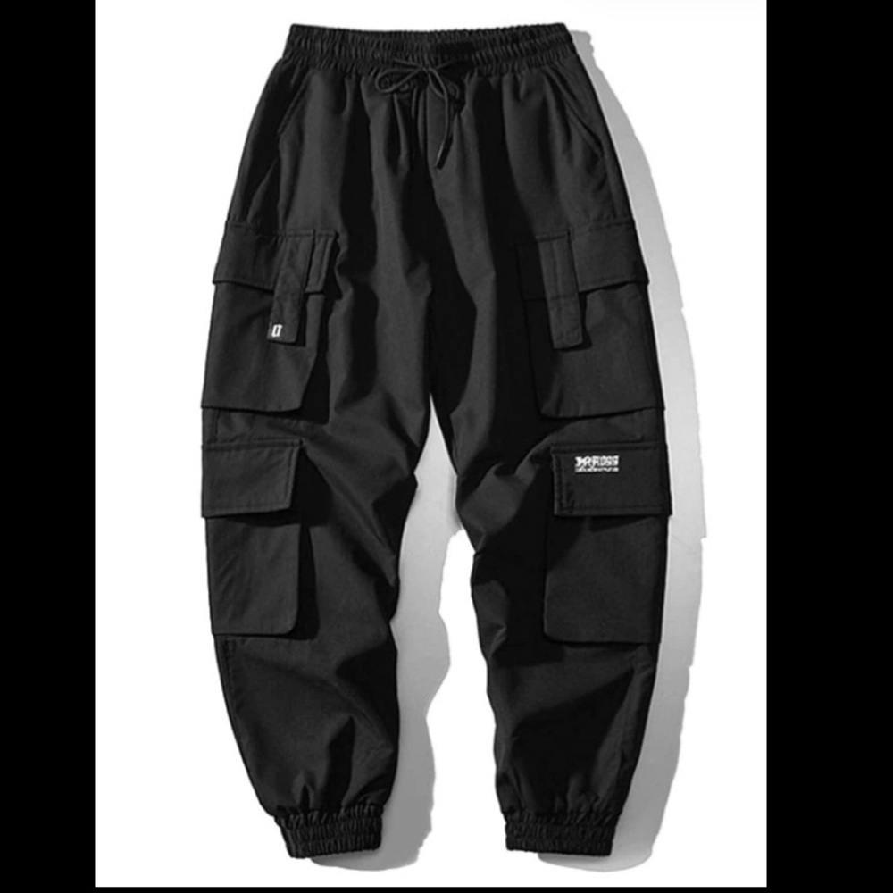 Multi Flap Pockets Drawstring Cargo